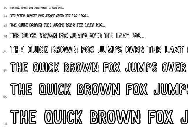 White Wood Hollow font waterfall